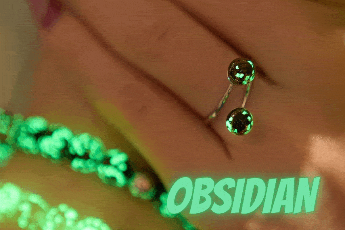 OBSIDIAN FIREFLY GLASS - PAIR WITHS